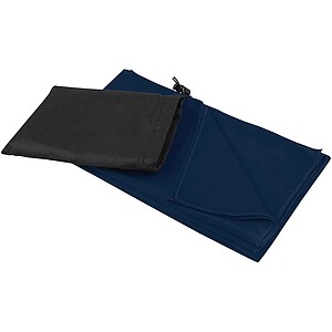 Lucas RPET sport towel 70x140 cm, navy