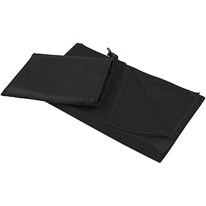 Lucas RPET sport towel 70x140 cm, solid black