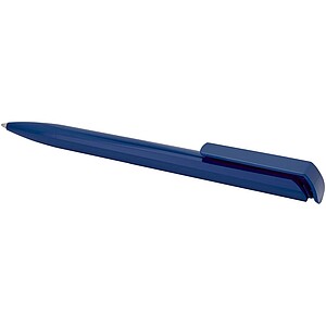 Lucia recycled plastic ballpoint pen (blue ink), blue