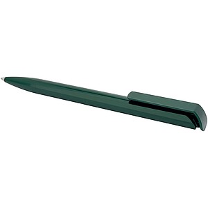 Lucia recycled plastic ballpoint pen (blue ink), forest green