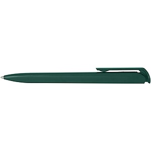 Lucia recycled plastic ballpoint pen (blue ink), forest green