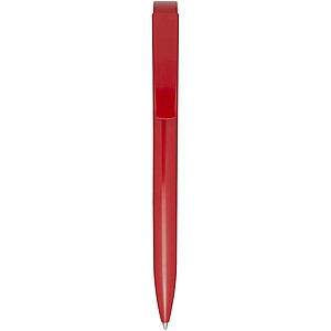 Lucia recycled plastic ballpoint pen (blue ink), red