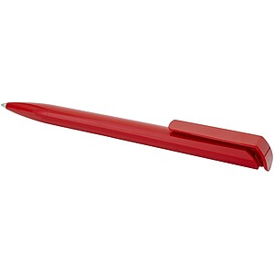 Lucia recycled plastic ballpoint pen (blue ink), red
