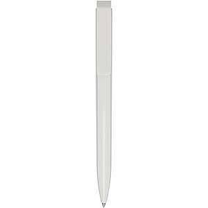 Lucia recycled plastic ballpoint pen (blue ink), white