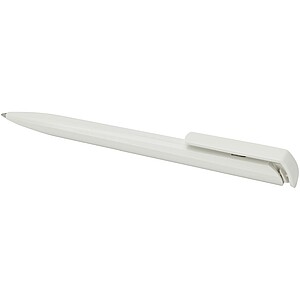 Lucia recycled plastic ballpoint pen (blue ink), white