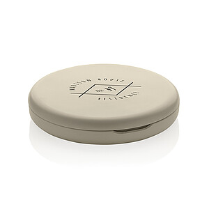 Lumora RCS recycled plastic LED re-chargeable make-up mirror, beige