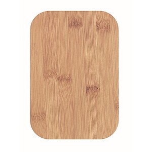 Lunch box with bamboo lid, petrol