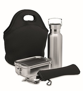 Lunch set in stainless steel
