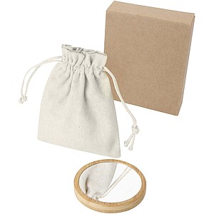 Lustre bamboo mirror, natural