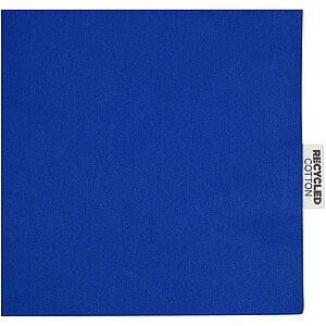 Madras 140 g/m2 GRS recycled cotton gusset tote bag, royal blue