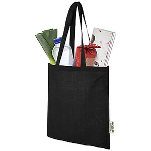 Madras 140 g/m2 GRS recycled cotton tote bag 7L
