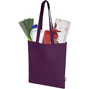 Madras Blend 140 g/m2 GRS recycled cotton tote bag 7L, purple