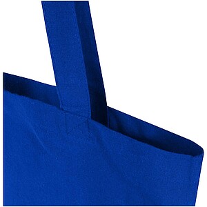 Madras Blend 140 g/m2 GRS recycled cotton tote bag 7L, royal blue