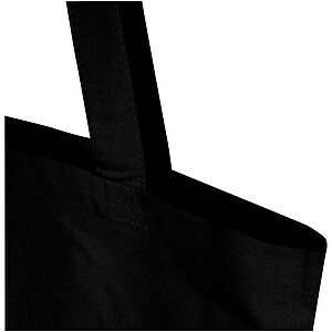 Madras Blend 140 g/m2 GRS recycled cotton tote bag 7L, solid black