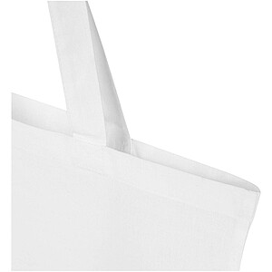 Madras Blend 140 g/m2 GRS recycled cotton tote bag 7L, white