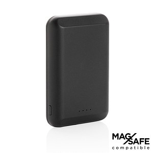 Magnetic 5.000 mAh 5W wireless powerbank, black