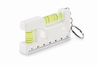 Magnetic level ABS key ring, white