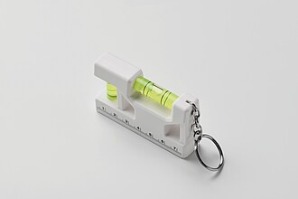 Magnetic level ABS key ring, white