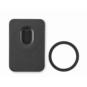 Magnetic PU cardholder, black