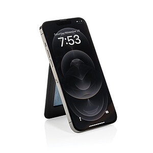 Magstand RCS recycled PU magnetic phone wallet with stand, black