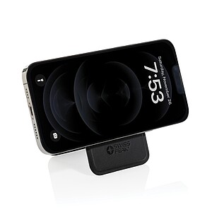 Magstand RCS recycled PU magnetic phone wallet with stand, black