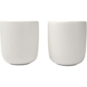 Male 200 ml ceramic cups - set of 2, white
