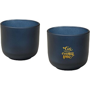 Male 200 ml glass cups - set of 2, hale blue