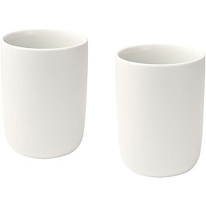 Male 350 ml ceramic cups - set of 2, white