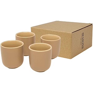 Male 4-piece 90 ml espresso cup, oatmeal
