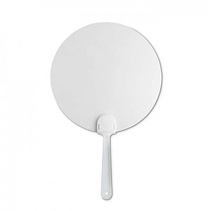 Manual hand fan, white