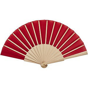 Manuela hand fan, red