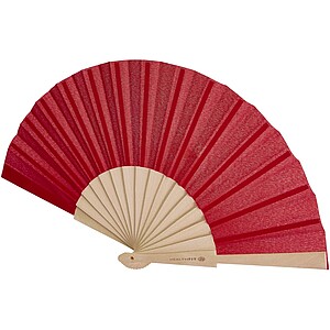 Manuela hand fan, red