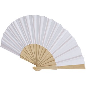 Manuela hand fan, white