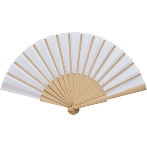 Manuela hand fan, white