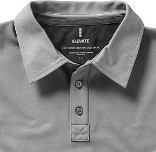 Markham short sleeve mens stretch polo, light grey, L