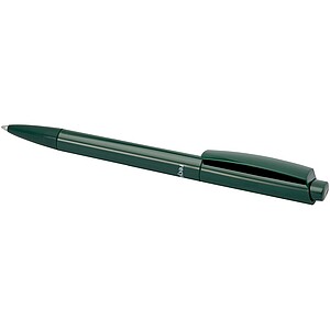 Martha recycled plastic ballpoint pen (blue ink), forest green