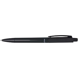 Martha recycled plastic ballpoint pen (blue ink), solid black