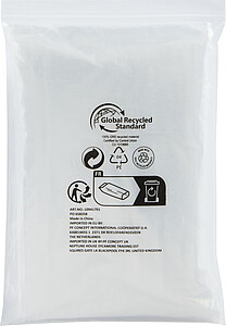 Mayan recycled plastic disposable rain poncho with storage pouch