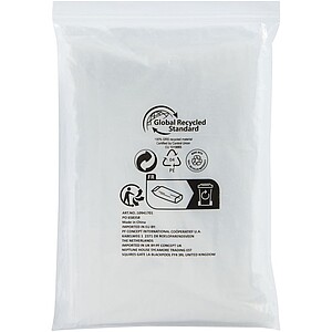 Mayan recycled plastic disposable rain poncho with storage pouch