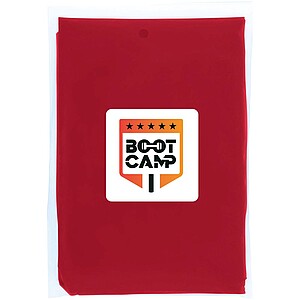 Mayan recycled plastic disposable rain poncho with storage pouch