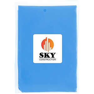 Mayan recycled plastic disposable rain poncho with storage pouch