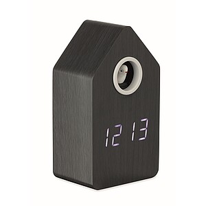 MDF cuckoo alarm clock, black