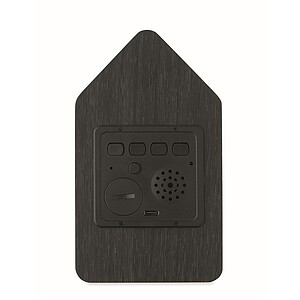 MDF cuckoo alarm clock, black