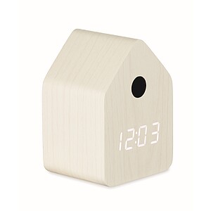 MDF cuckoo alarm clock, white