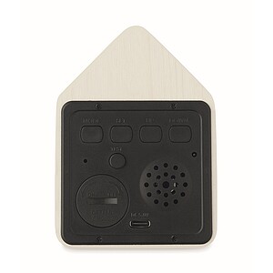 MDF cuckoo alarm clock, white