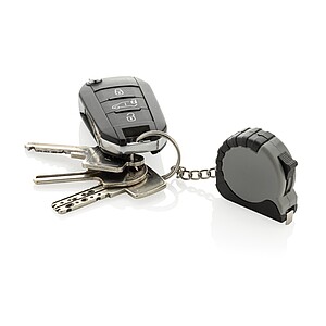 MeasureMate RCS reycled ABS 1 meter tape keychain, grey