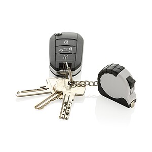 MeasureMate RCS reycled ABS 1 meter tape keychain, white