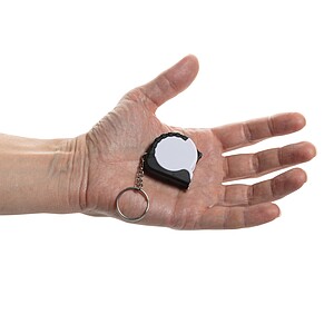 MeasureMate RCS reycled ABS 1 meter tape keychain, white