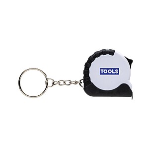 MeasureMate RCS reycled ABS 1 meter tape keychain, white