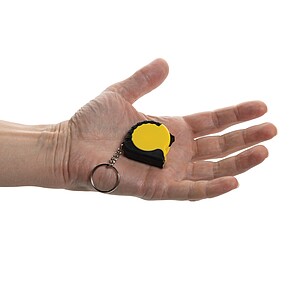 MeasureMate RCS reycled ABS 1 meter tape keychain, yellow